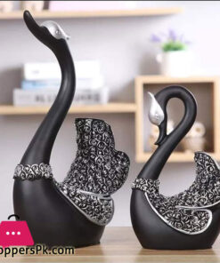 2 Pieces Of Swan Ornaments Figurines,Swan Cake Decoration,Car Figurines Decoration,Home Wedding Christmas Decoration - Image 4