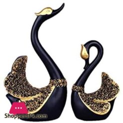 2 Pieces Of Swan Ornaments Figurinesswan Cake Decorationcar Figurines Decorationhome Wedding Christmas Decoration