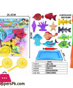 Children's Fishing Toys Set Double Magnetic Fishing Rod Parent-child Interactive Puzzle Outdoor Fishing Water