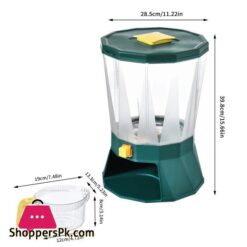 4 Grid Rice Dispenser Cereal Storage Container With Large Dry Food Container, Transparent 4 Compartments And Candy Rotating Base