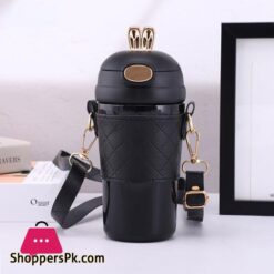 400Ml Portable Water Bottle Stainless Steel Bottle Insulation Straw Tumbler Cup Gift Garrafa Termica Copo Termico
