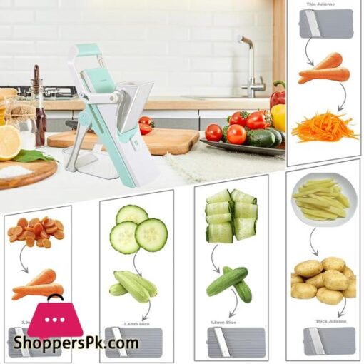 5-in-1 Multifunctional Vegetable Cutter Slicer Mandolin Manual Chopper Radish French Fries Cutting Tool Kitchen Accessories