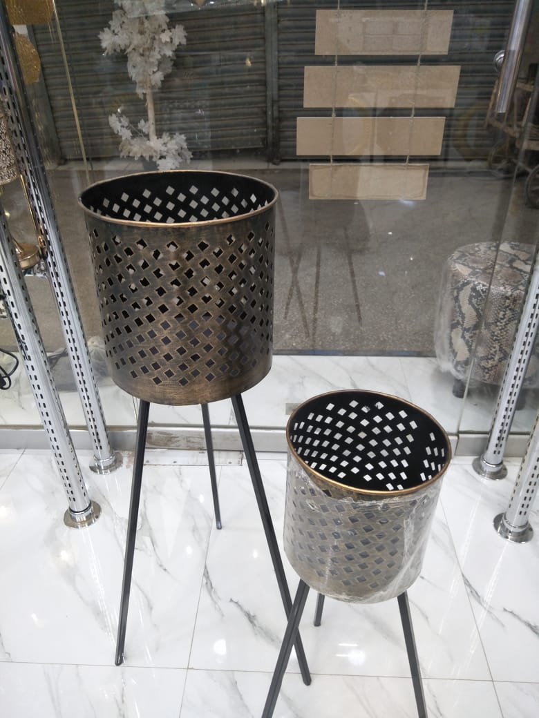 Metal Plant Pot Stand Set Of 2- Home Decor