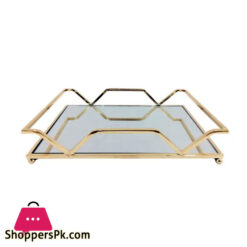 Orchid Gold Crown Miror Tray - Medium