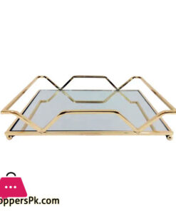 Orchid Gold Crown Miror Tray - Medium