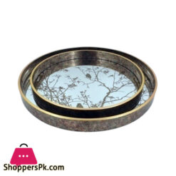 Angela Round Serving 2Pcs Tray RY15