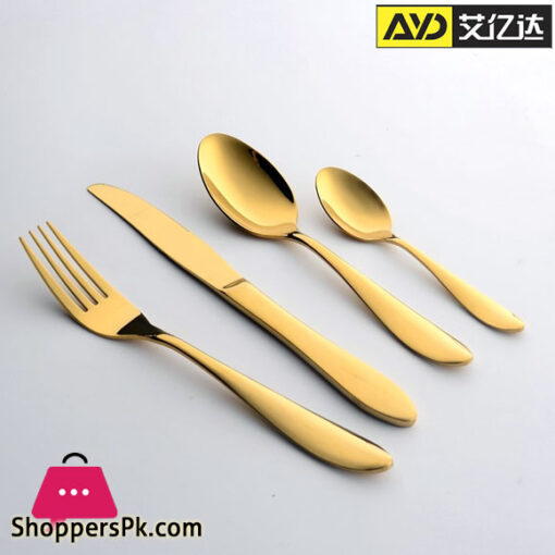 AYD Cutlery Stainless Steel Golden Set of 28 ( 6 Person )