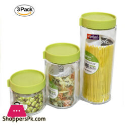 Aglaia 3 Piece Glass Jar Set of 3