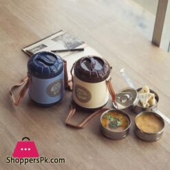 Carry Lunch Carrier With 3 Steel Bowls