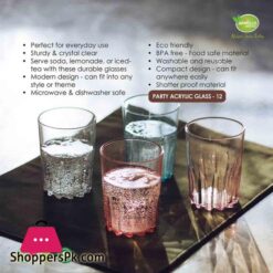 Appollo Party Acrylic Glass Model 12 Set 6 Pieces