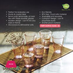 Appollo Party Acrylic Glass Model 6 Set 6 Pieces