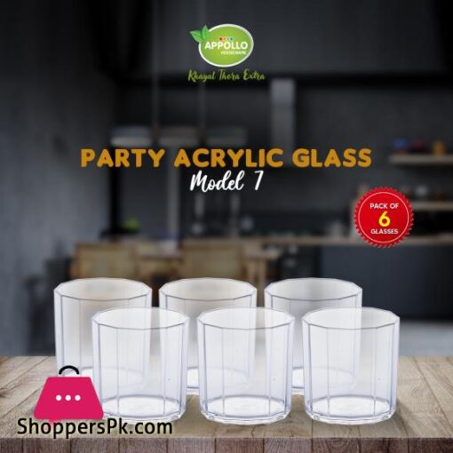 Appollo Party Acrylic Glass Model 7 Set 6 pieces