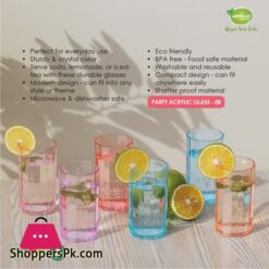 Appollo Party Acrylic Glass Model 8 Set 6 Pieces
