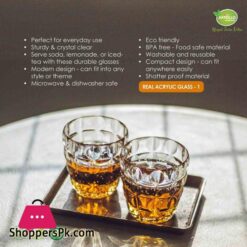 Appollo Real Acrylic Glass Model 1 Set 6 Pieces 450Ml