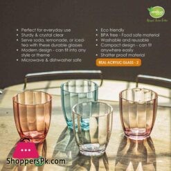 Appollo Real Acrylic Glass Model 2 Set 6 Pieces 450Ml