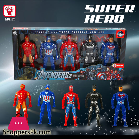 Avengers Action Justice Super Heroes Figures Toys Play Set For Kids