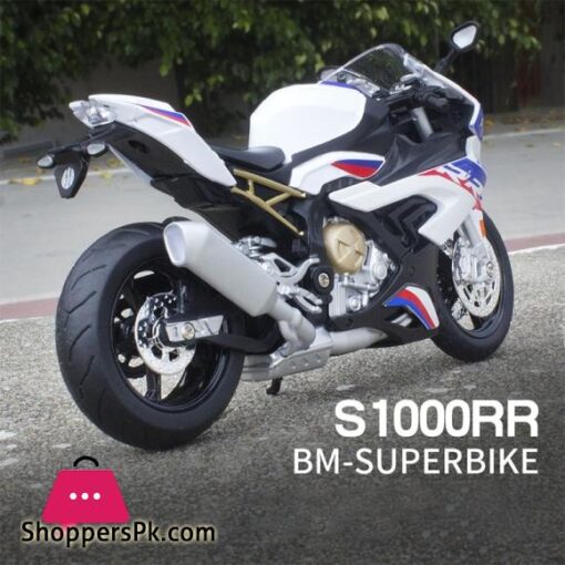BMW S1000RR Diecast Motorcycle Model Toy BMW S1000RR Replica with Sound and Light Boy Gift Birthday Present