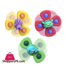 Baby Rattle Toy Fun Insects With Suction Cup Swivel Bath Rattle Toy Rattle Development Educational Toy - Pack Of 3