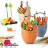 Biodegradable Fruit Fork Set Wheat Straw Leaves Desert Fork Salad Vegetable Barbecue Party Cocktail Picks - Table Decor