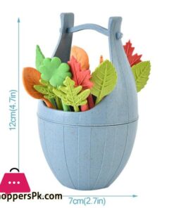 Biodegradable Fruit Fork Set Wheat Straw Leaves Desert Fork Salad Vegetable Barbecue Party Cocktail Picks - Table Decor - Image 6
