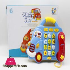 Bus Shaped Musical Telephone Toy Blue 855 5A