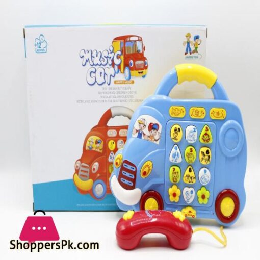Bus Shaped Musical Telephone Toy Blue 855 5A