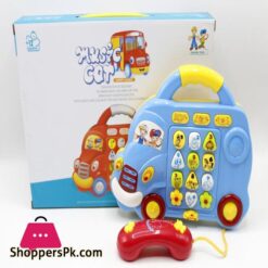 Bus Shaped Musical Telephone Toy Blue 855 5A