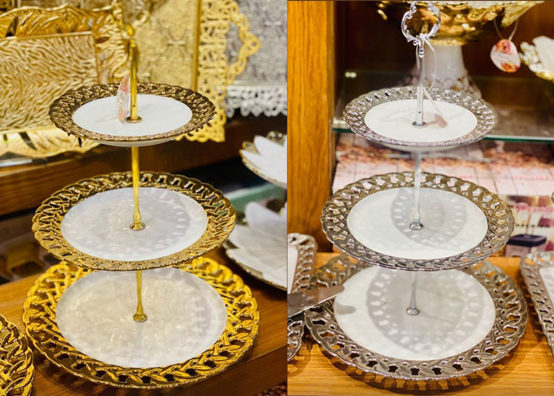 Ceramic 3 Tier Serving Stand - Round