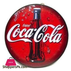 Coca Cola Hanging Wooden Frame Round