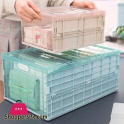 Collapsible Plastic Storage Crate Box Wardrobe Stackable Home Garage Warehouse Desktop Storage Box Car Underwear Sock Organizerstorage Boxes Bins
