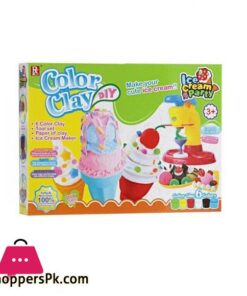 Color Clay Ice Cream Maker Set Pretend Playdough
