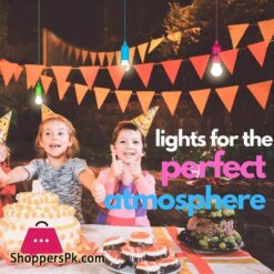 Colorful Pull Light Bulb Chandelier Portable Hanging Light Bulb Outdoor Camping Garden Decoration Hanging Led Night Light Lamp