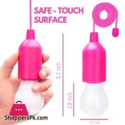 Colorful Pull Light Bulb Chandelier Portable Hanging Light Bulb Outdoor Camping Garden Decoration Hanging Led Night Light Lamp