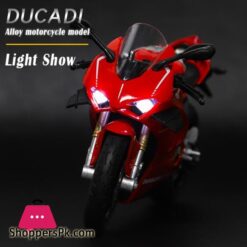 Ducati V4S Motorcycle Model Iocomotive Toy With Light Simulation Childrens Diecast Toy Car Christmas Gift Car Decorationdiecasts Toy Vehicles