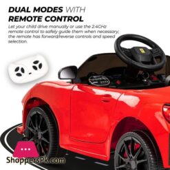 Electric M6 Ferrari Ride On Car For Kids With Rechargeable Battery Music Lights Baby Toy Car With Remote Control Racing Car Ride On Motor Car For Kids (Red) 12 Goodluck Baybee Electric Ride On Car For Kids With Rechargeable Batterymusiclights Baby Toy Car With Rc Jeep Racing Car Battery Operated Ride On Motor Car For Kids Red