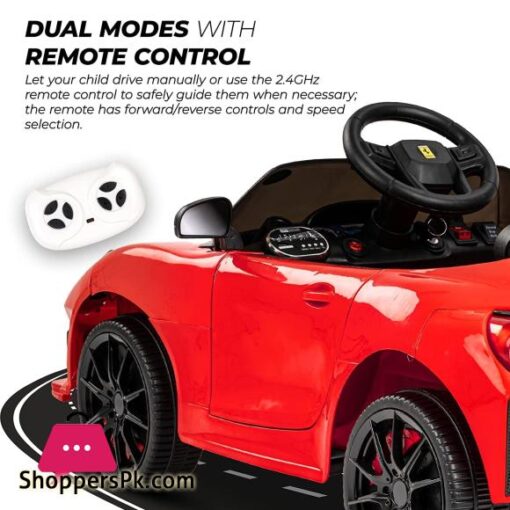 GoodLuck Baybee Electric Ride on Car for Kids with Rechargeable BatteryMusicLights Baby Toy Car with RC Jeep Racing Car Battery Operated Ride on Motor Car for Kids Red