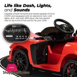 Electric M6 Ferrari Ride On Car For Kids With Rechargeable Battery Music Lights Baby Toy Car With Remote Control Racing Car Ride On Motor Car For Kids (Red) 13 Goodluck Baybee Electric Ride On Car For Kids With Rechargeable Batterymusiclights Baby Toy Car With Rc Jeep Racing Car Battery Operated Ride On Motor Car For Kids Red