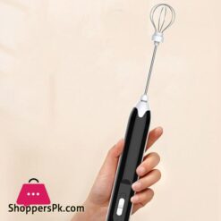 Meoko Electric Stainless Steel Household Egg Beater Handheld Egg Beater For Baking (Black)