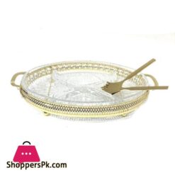 Division Dish On Stand With Forks