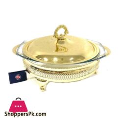 Round Casserole With Lid Gold