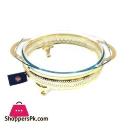 Round Casserole With Lid Gold