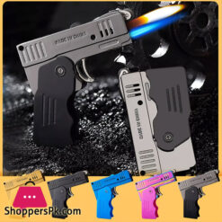 Foldable Dual-Mode Lighter, Dual-Use Inflatable Windproof Folding Lighter Butane Refillable With Lockable, Multifunction Cool Lighters, For Smoking Candles Kitchen Cooking Unique Gift