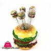 Circular Hamburger Fruit fork Suit Decoration Dual purposesuit sport