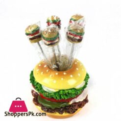 Circular Hamburger Fruit fork Suit Decoration Dual purposesuit sport