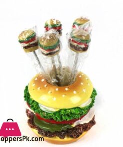 Circular Hamburger Fruit fork Suit Decoration Dual purposesuit sport