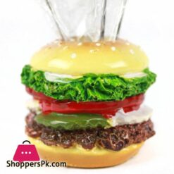 Fruit Fork Hamburger Shape Cute Set Of 6 Fruit Forks With Holder Stainless Steel Food Pick Forks For Kids Home Hamburger 8 Circular Hamburger Fruit Fork Suit Decoration Dual Purposesuit Sport