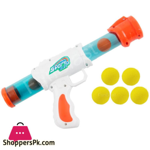 FunBlast Shooting Ball Gun – Air Pressure Foam Balls Shooting Gun Toy Set, Soft Ball Air Shooting Gun, Toy Gun Set with 10 Soft Balls for Kids
