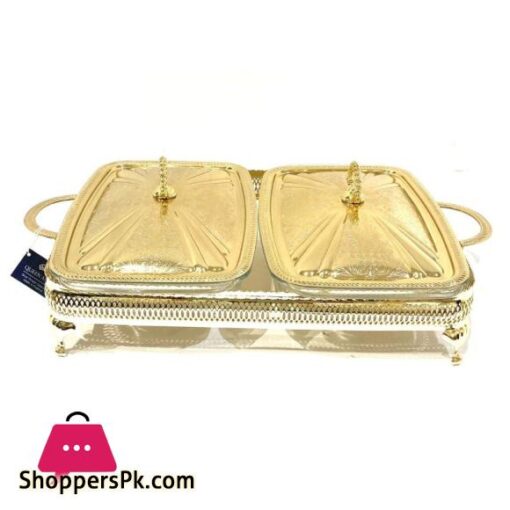 Double Casserole With Lid Gold