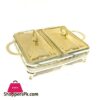Small Double Casserole With Lid Gold