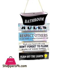 Hanging Bathroom Rules